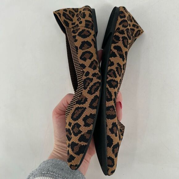 NWOT Mia Women's 1889 Animal Print Pointed Toe Ballet Flats Brown Size 6.5 - Picture 5 of 10